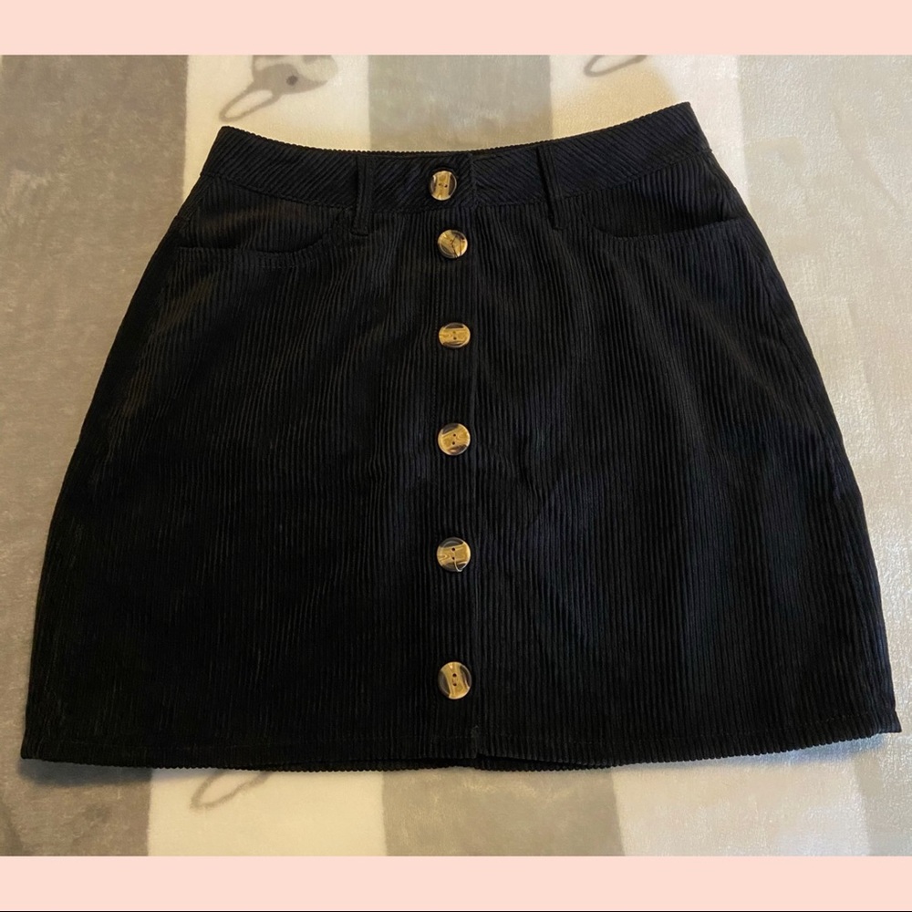 Forever 21 Black Corduroy Skirt